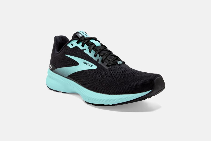 Brooks Israel Launch 8 Road Running Shoes Womens - Black/Blue - TKB-290618